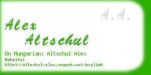 alex altschul business card